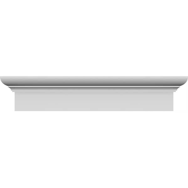 Ekena Millwork 115" Bottom Width x 119 3/4" Top Width x 6 1/4"H x 1 3/4"P Strickland Crosshead CRH06X115ST-1 - main